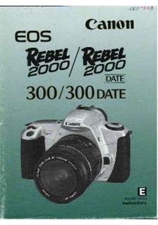 Canon EOS 300 manual. Camera Instructions.